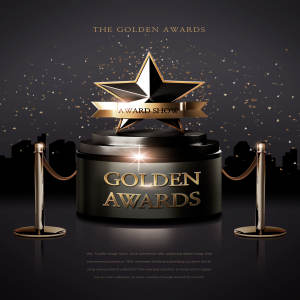 荣誉金奖杯奖牌海报模板合辑下载[PSD]