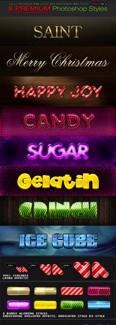 糖果味道的的photoshop图层样式文件下载[PSD]