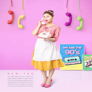 复古经典90年代风格电商海报设计素材