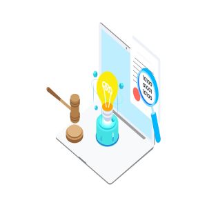 区块链技术智能合约概念插画素材v12 Smart Contract on Blockchain Isometric  12 – TU