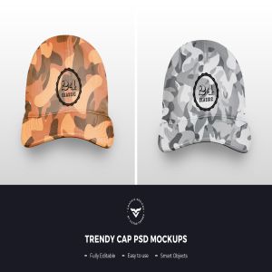 鸭舌帽外观设计预览样机 Trendy Hat Mockups