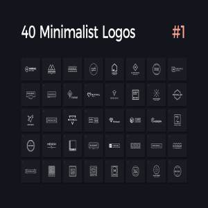 40款多用途的极简Logo模板V.1 40 Minimalist Logos Vol. 1
