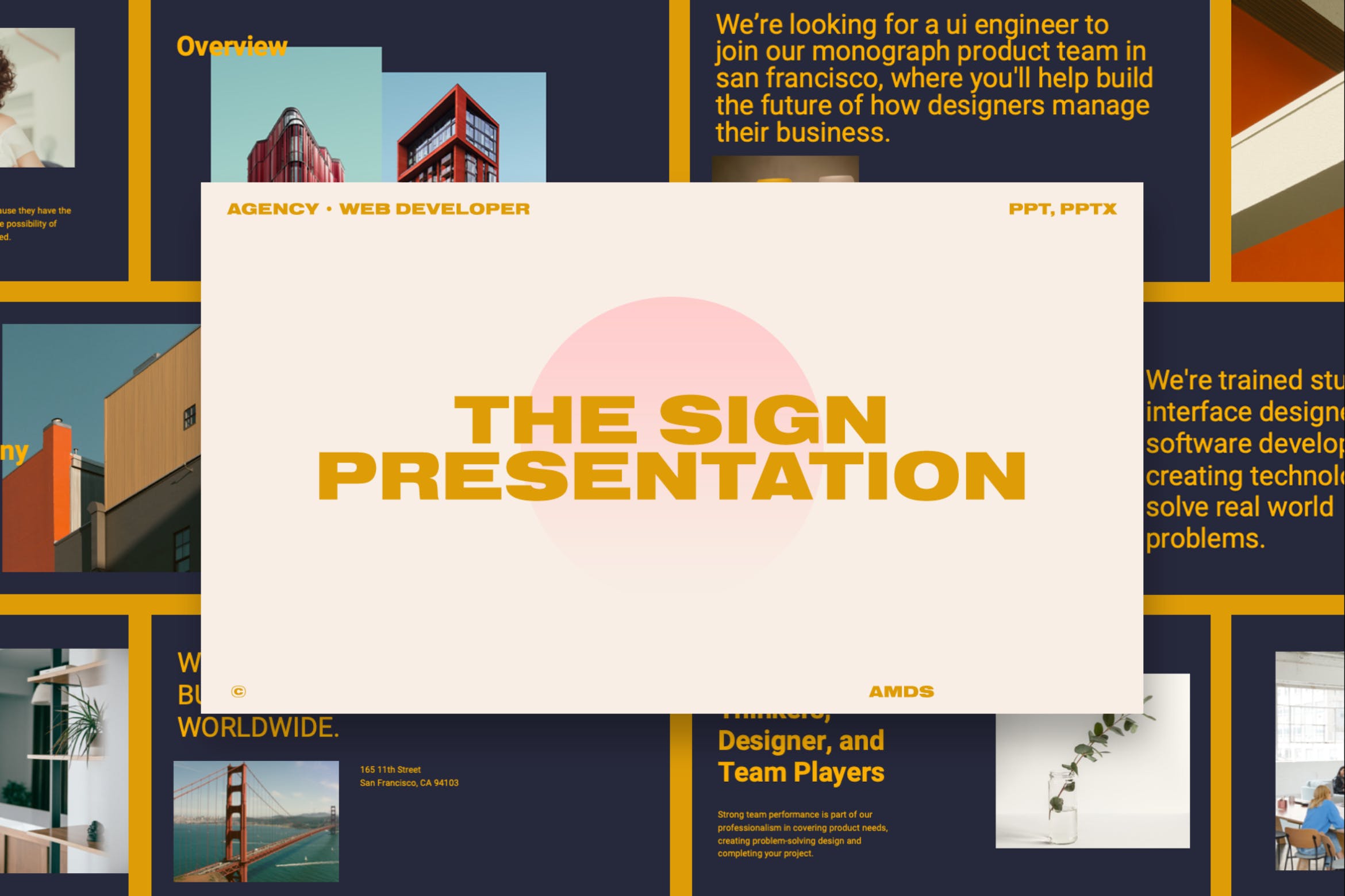 网站设计策划业务介绍PPT模板 PPT – Web Design Agency