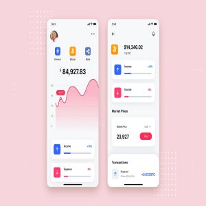 加密钱包APP应用程序UI设计模板 Crypto Wallet Mobile App UI Kit Template