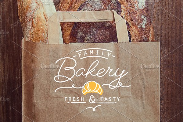 复古扁平风格烘焙主题符号图标 Bakery Flat Icon
