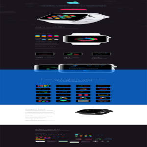 苹果手表穿戴设备 UI 套件 Apple Watch GUI Redesign（界面+图标+元素）