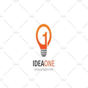 创意灵感主题Logo模板 Idea One Logo