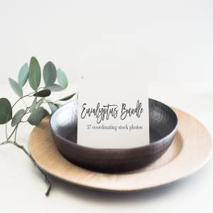 绿色植物点缀便签实景样机模板 Stock Photo Bundle | Bridal/Invites