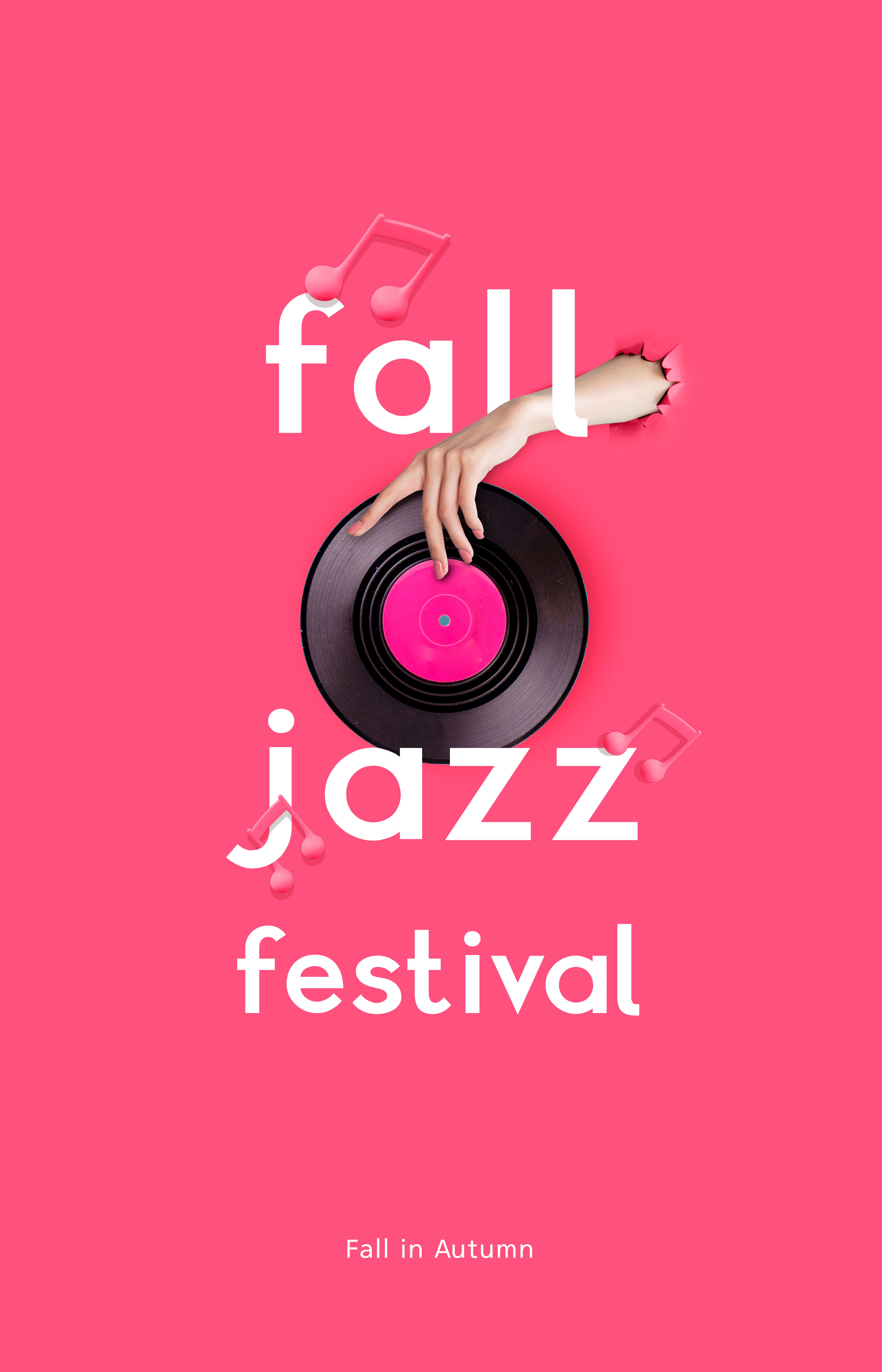 秋季爵士音乐节活动宣传海报设计模板