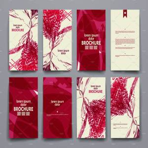 漂亮的抽象图案背景画册模板 Set of Beautiful Brochures