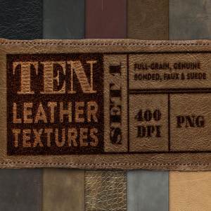 10款真皮纹理背景合集（1） 10 Leather Textures – Set 1