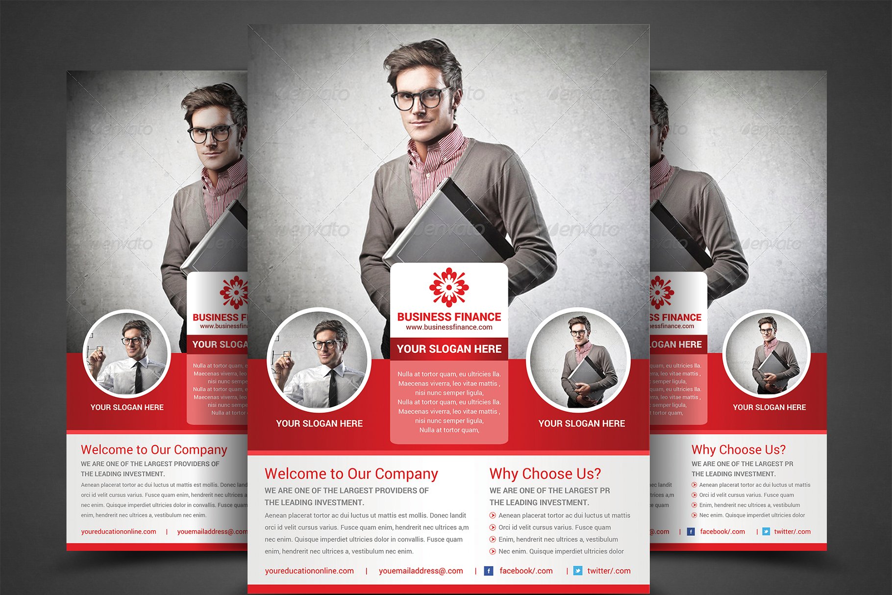 经典实用商务风格海报传单模板 Corporate Flyer