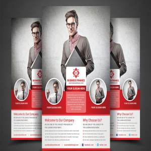 经典实用商务风格海报传单模板 Corporate Flyer