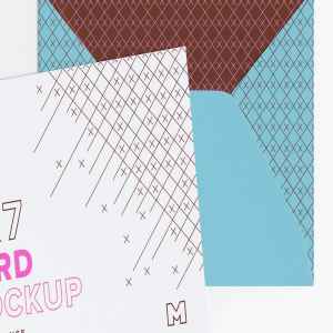 A7规格信封&贺卡设计样机模板 A7 Envelope and Landscape Card Mockup