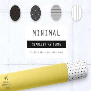 极简主义几何无缝矢量纹理 Minimal Vector Patterns