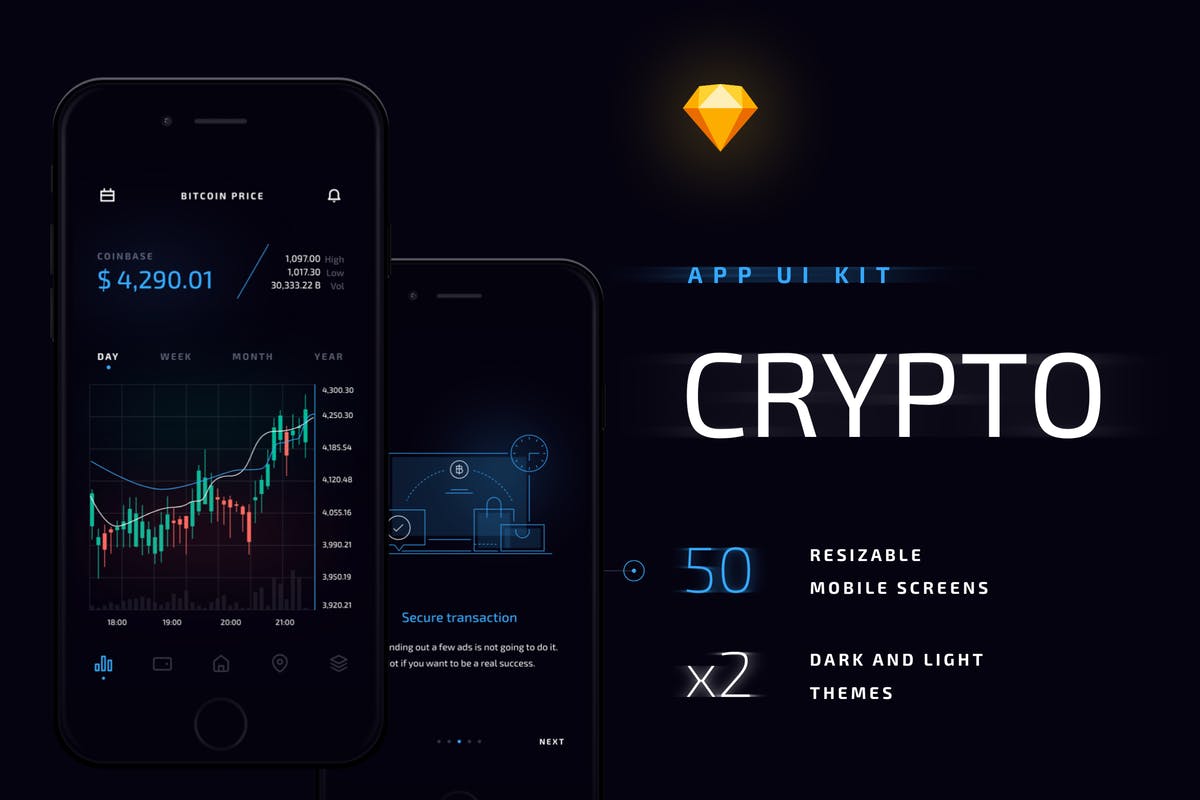 加密电子钱包数字货币APP UI套件 Crypto Mobile UI Kit