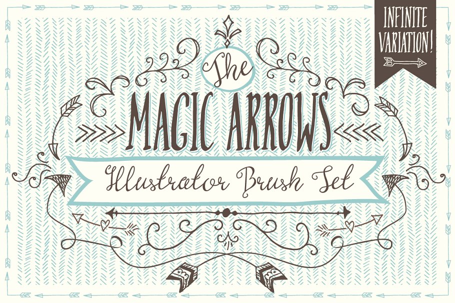 魔法箭头AI笔刷 Magic Arrow Brushes (Illustrator)