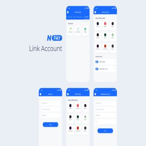 电子钱包APP应用UI设计之银行卡绑定管理界面设计模板 Link Account – Wallet Mobile UI – N