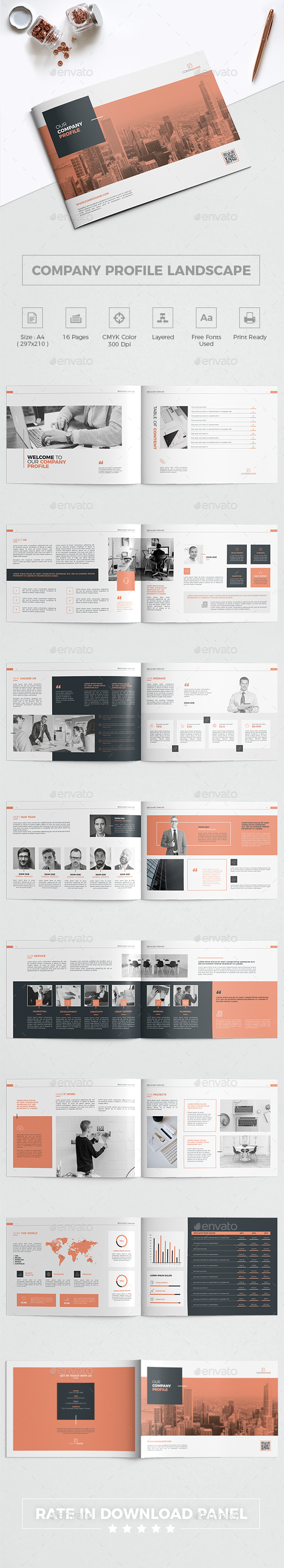 现代&创意的公司介绍及环境杂志模板下载[indd]