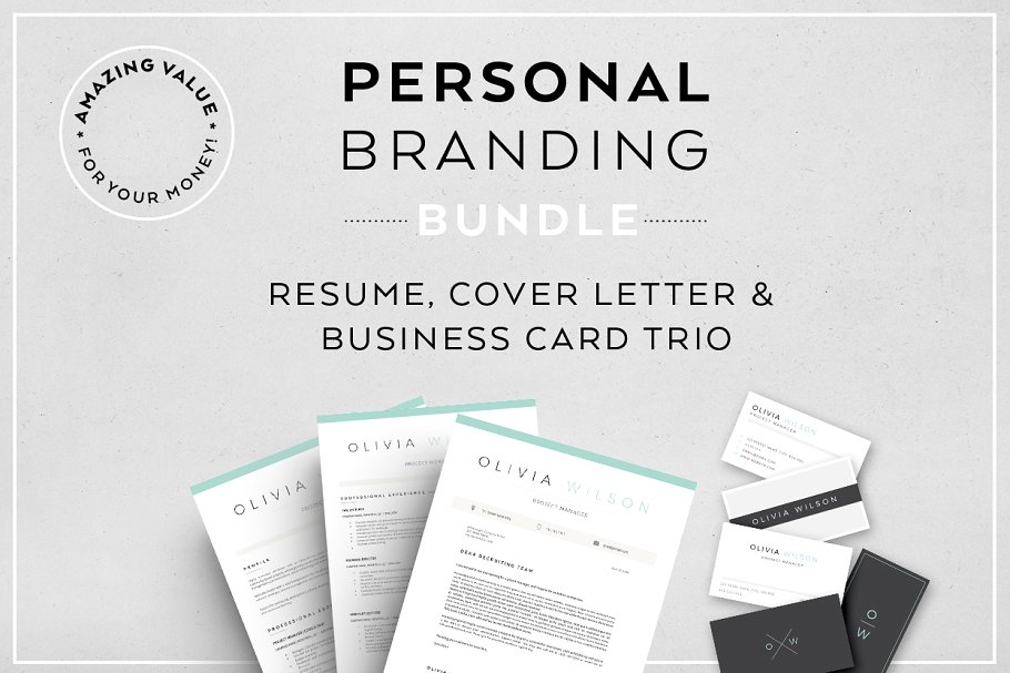 超实用个人简历设计模板合集 Resume Bundle-Personal branding