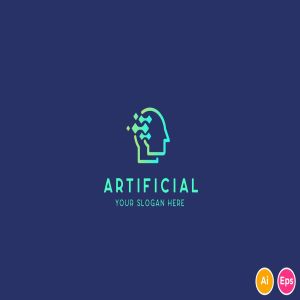 人工智能技术公司Logo设计模板 Human Artificial Intelligence Technology Logo