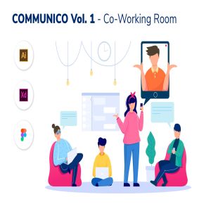 社交场景v2-联合办公矢量插画设计素材 COMMUNICO VOL. 2 – Co-Working Room