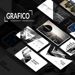 炫酷配色方案企业主题PPT模板素材 Grafico PowerPoint Presentation