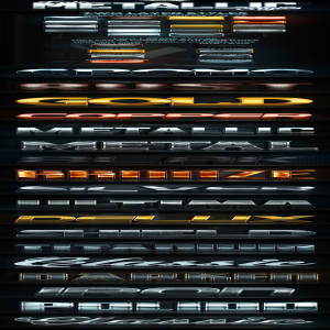 史诗般的金属质感图层样式大集合