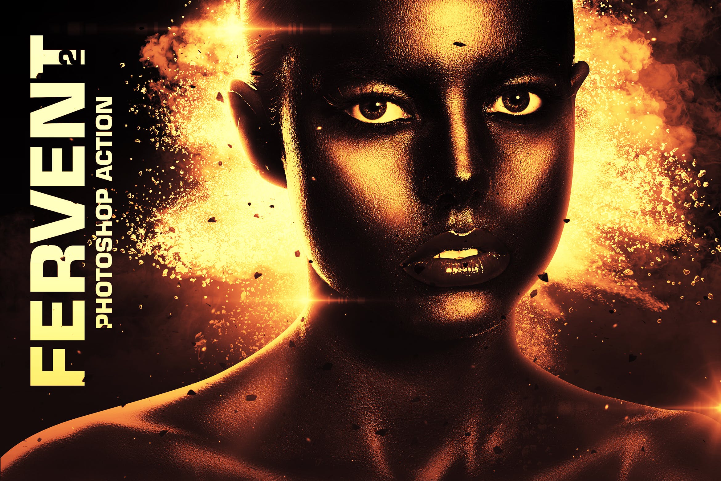 炫酷爆炸粒子特效PS动作下载 Fervent 2 Photoshop Action
