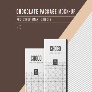 巧克力条包装纸设计样机模板 Chocolate Package Mockup