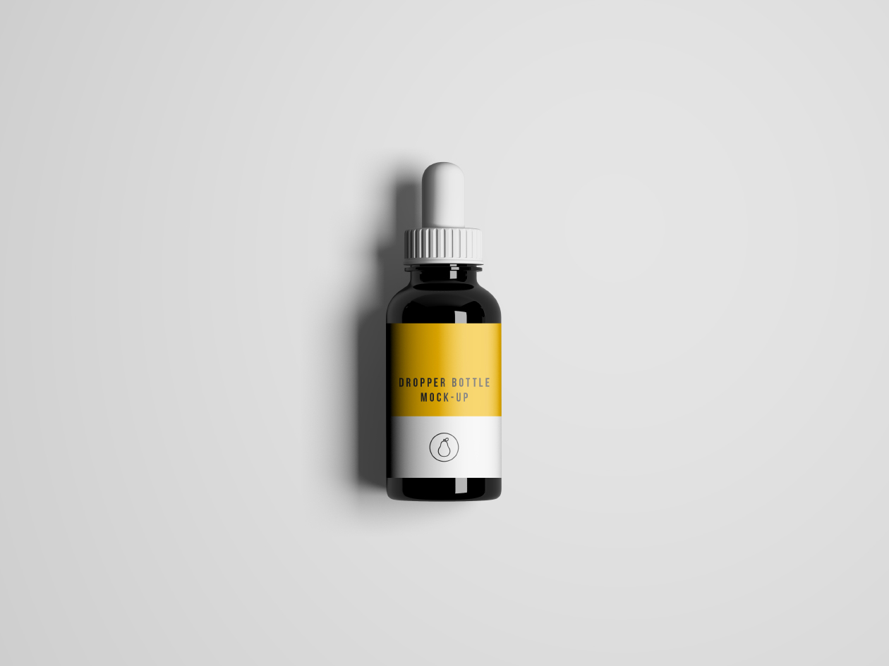 护肤品精华液滴管瓶外观设计样机模板 Dropper Bottle Mockup