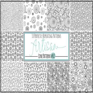 手绘线条圆形重复图案纹理合集 Circle Repeat Patterns – Line