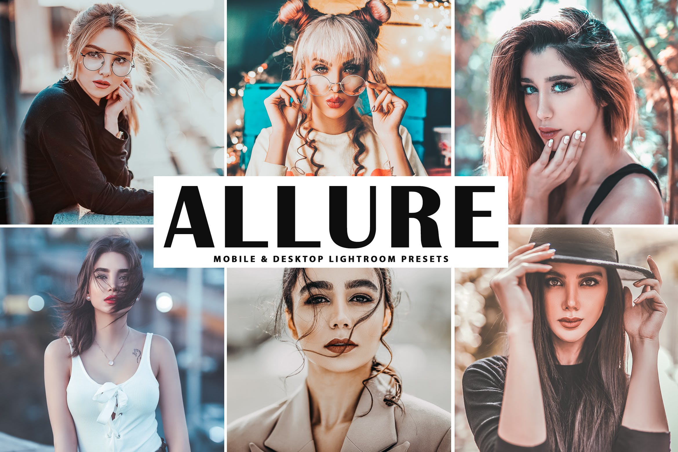 充满活力的暖色调人像摄影后期处理LR预设 Allure Mobile & Desktop Lightroom Presets
