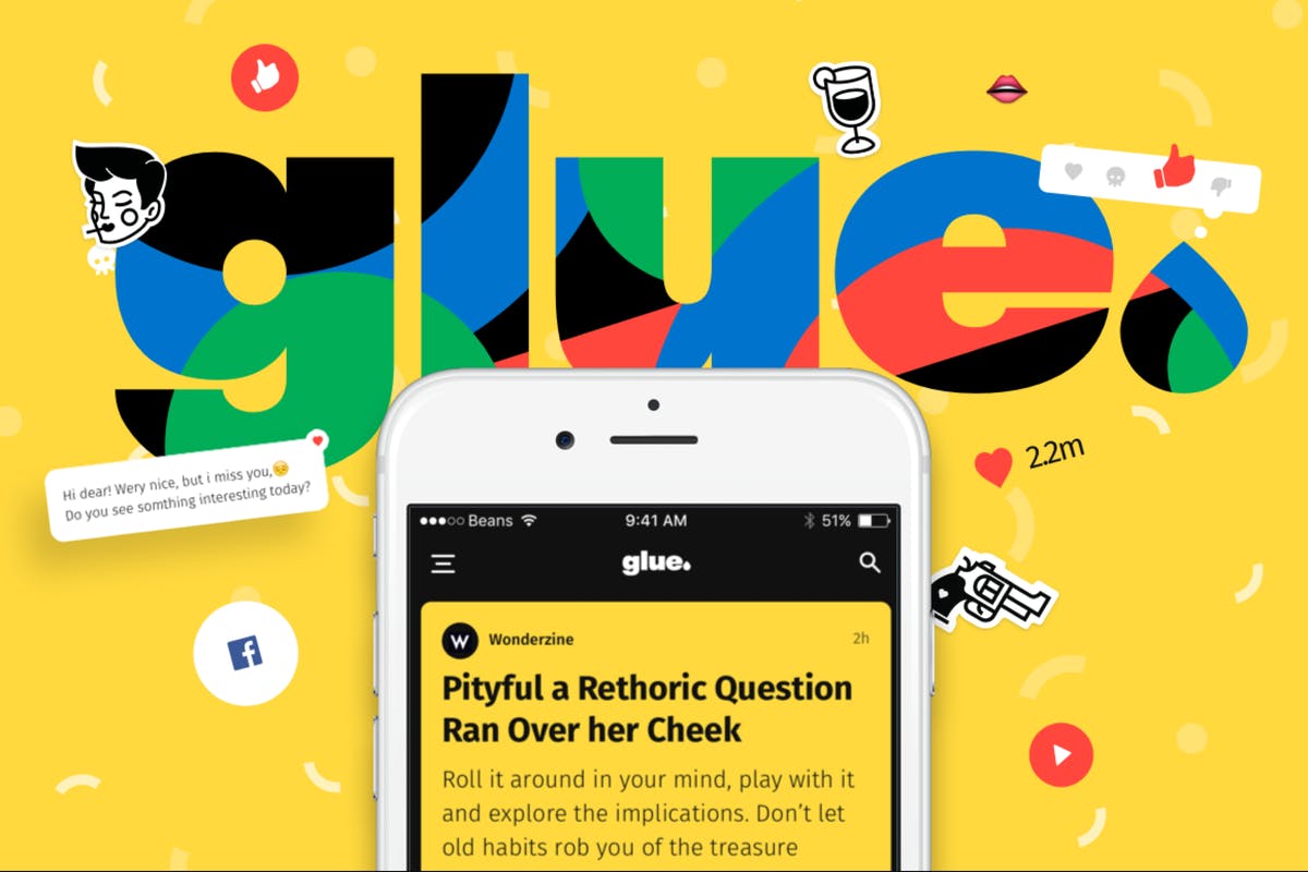 创意互联网APP应用UI设计套件素材 Glue UI Kit