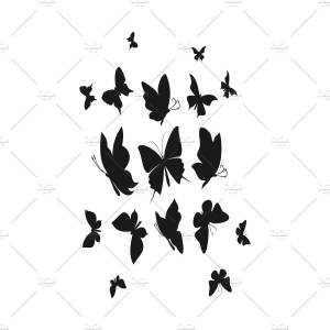 一群抽象飞舞的蝴蝶6  Abstract the butterfly6