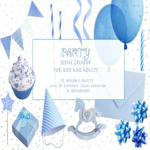 聚会Party场景样机模板 Party scene creator.