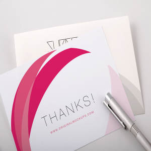 感谢卡/感恩卡设计效果图PSD样机02 Thank You Card PSD Mockup 02