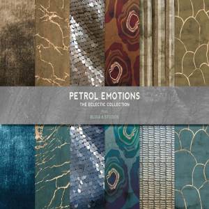 非常有质感大理石、金属鳞片&地址纹理 Petrol Emotions Gold Marble & Geodes