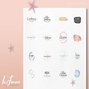 250个女性风格品牌Logo模板 250 Feminine Logos Pack插图12