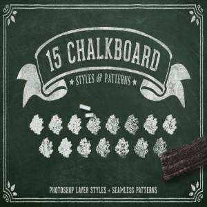 创意粉笔黑板画组件图层样式 Chalk & Charcoal Effects Volume 1
