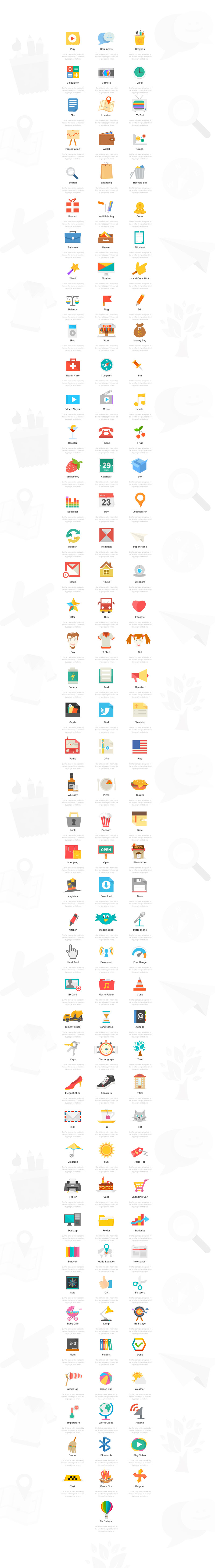 一套完美的扁平化图标下载［PSD、矢量］