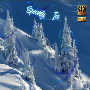 8K超高分辨率火花冰叠层背景 Sparkly Ice