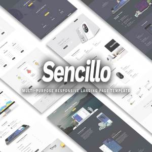sencillo现代、时尚、优雅的H5响应式页面模板下载[html,css,js]