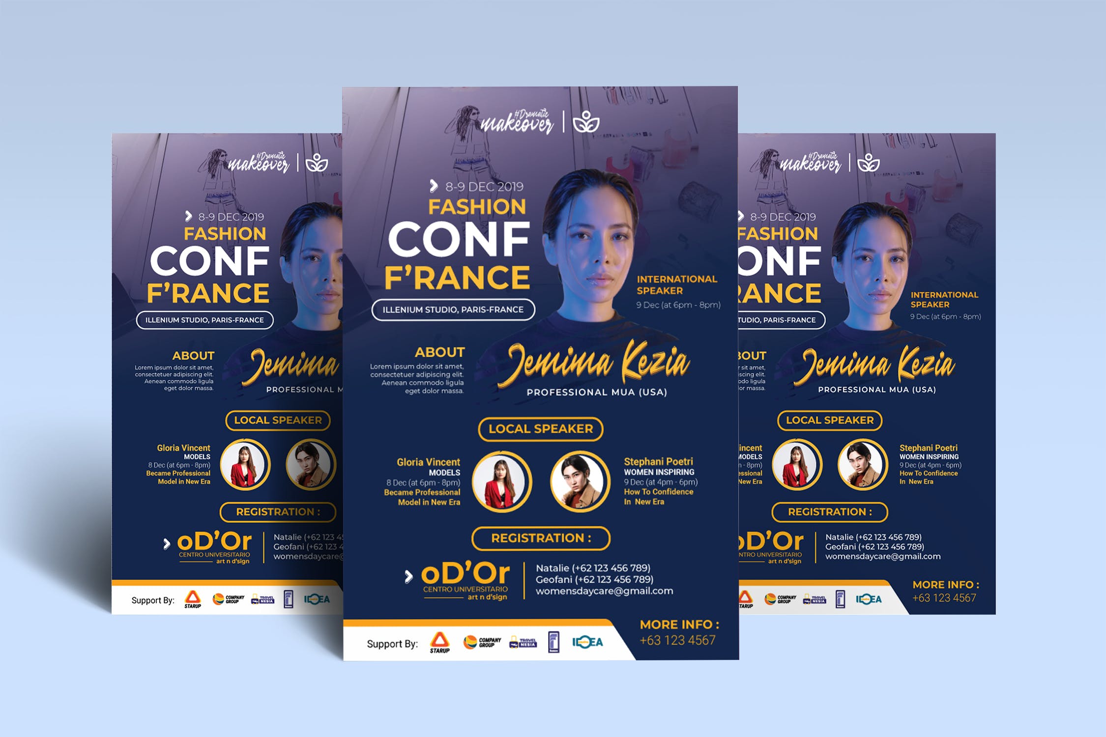 大型美容化妆主题会议宣传海报设计模板 Beauty Conference / Workshop Poster