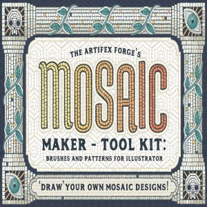 古罗马马赛克瓷砖图案AI笔刷 Mosaic Maker – Brushes & Patterns