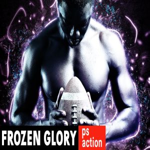 炫酷人物发光线条颗粒特效PS动作 Frozen Glory Photoshop Action