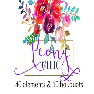 紫色水彩花卉剪贴画 Purple Watercolor Flowers Clipart