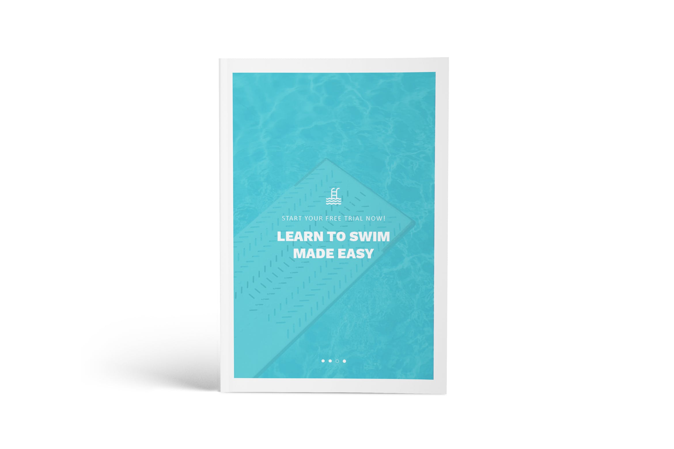 A4尺寸游泳培训班课程招生宣传画册设计模板 Swimming A4 Brochure Template