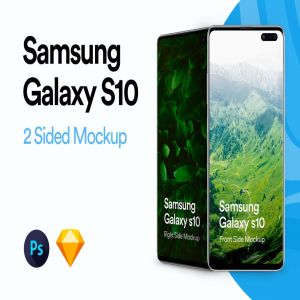 三星智能手机Galaxy S10样机模板 Samsung Galaxy S10 Mockup插图1