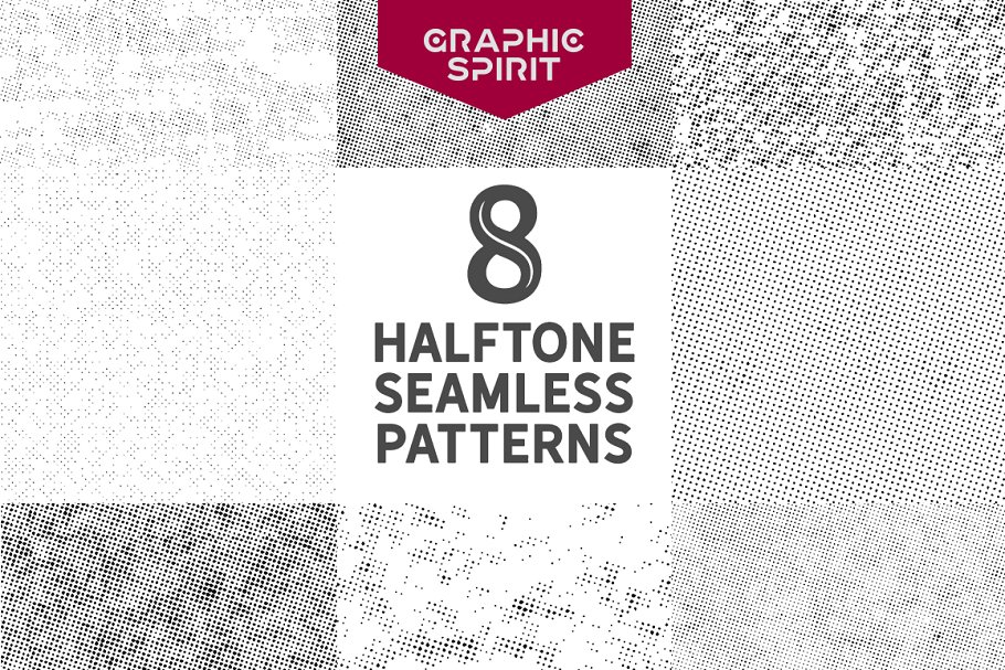 半色调圆点图案纹理 Vector Halftone Dot Patterns Pack